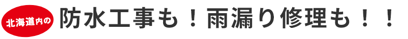 防水工事も!雨漏り修理も!!